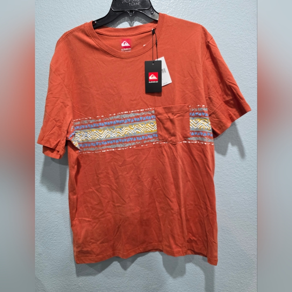 Quiksilver Men's Orange T-Shirt Size L